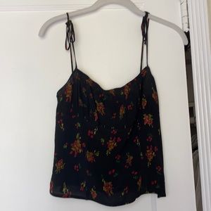 Aritzia Sunday best black floral tank